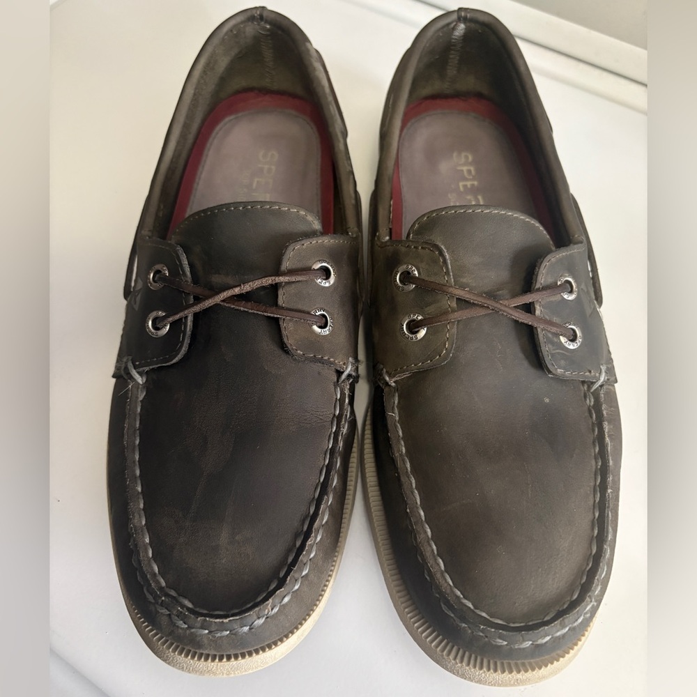 Sperry Men's Brown/Gray Top Sider Boat Shoes